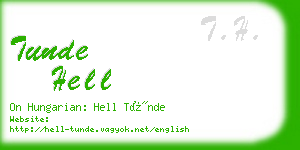 tunde hell business card